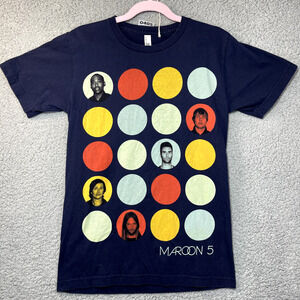 Maroon 5 Shirt Mens Small Navy 2013 North America Tour American Apparel Made USA